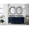 James Martin Vanities Brittany 72in Double Vanity, Victory Blue w/ 3 CM Eternal Jasmine Pearl Quartz Top 650-V72-VBL-3EJP - alternate 4